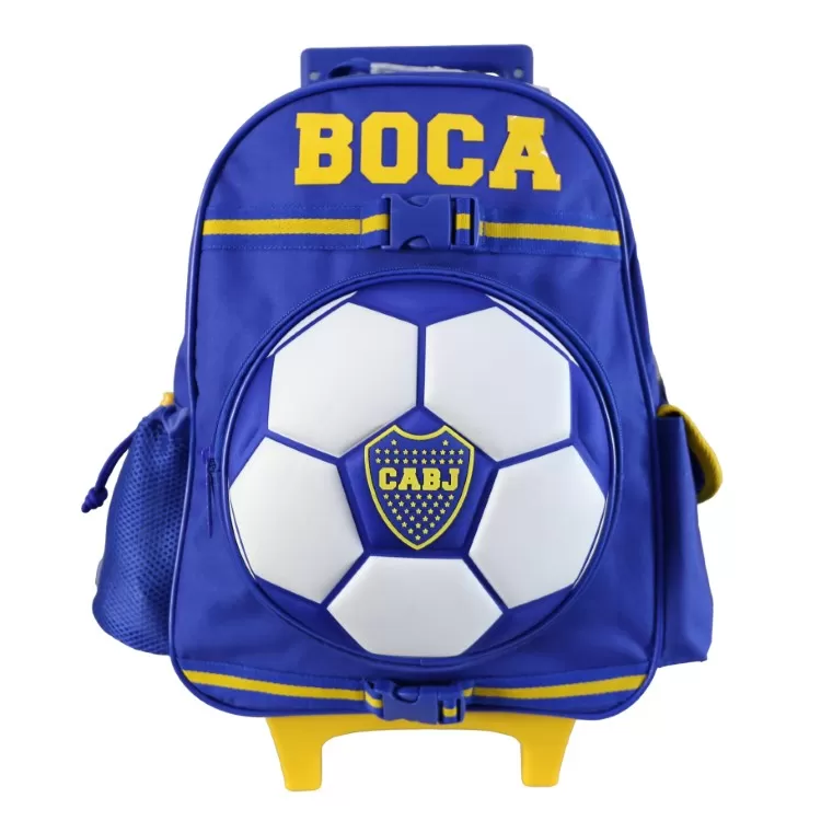 Mochila Escolar Cresko 2026 Boca Juniors 16" con Carro Art.BO299